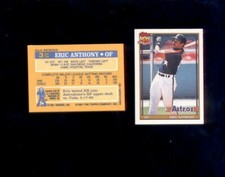 1991 Topps Cracker Jack ERIC ANTHONY Houston Astros Rare Mini Card 
