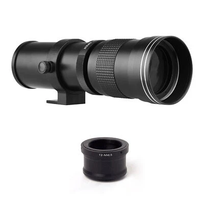 High-Power 420-800mm f/8.3 HD Manual Telephoto Zoom Lens For Panasonic GX7 GX8 - Image 1 of 4