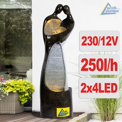 GARTENBRUNNEN SPRING BRUNNEN KASKADENBRUNNEN ZIER SET WASSER GARTEN MIT LED DEKO - Bild 1 von 4