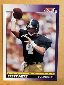 1991 Score BRETT FAVRE #611 Rookie  Card HOF Green Bay Packers  RC - Picture 1 of 2