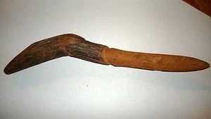 CUCHILLO ANTIGUO MADERA TALLADA MIRADOR MONTAÑA TN SOUVINER 1915-25 ABRECARTAS - Imagen 1 de 7