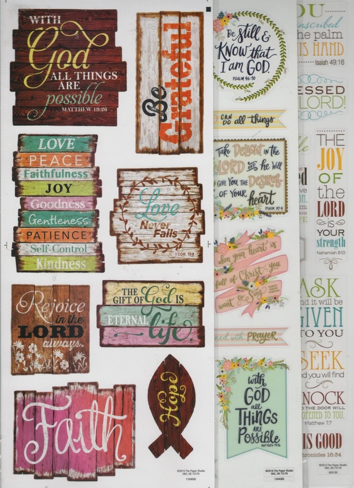 The Paper Studio Stickabilities RELIGIOUS Themed Stickers~U Choose! Quick Ship - Image 1 of 1