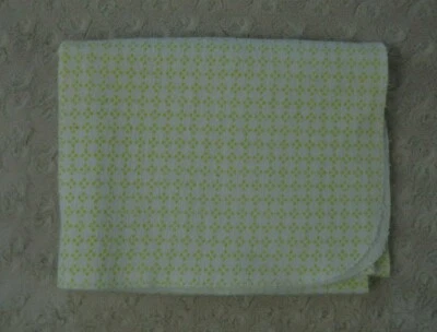 Kidsline Green White Polka Dots Baby Receiving Blanket Flannel Cotton - Image 1 of 4