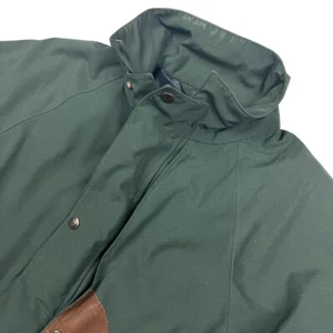 Outback Men's Cotton Gore-Tex Parka Leather Trim Green • Medium - Picture 1 of 7