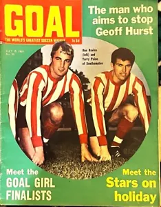 Goal Football Magazine July 1969 Ron Davies Terry Paine Cover Girl Finalists - Picture 1 of 4