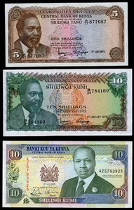 KENYA LOT 3 OLD BANKNOTES  1973 - 1993 IN BEAUTIFUL CONDITION SEE PHOTOS - Picture 1 of 2