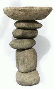 Contemporary pebble bird bath / bird feeder. H - Picture 1 of 3