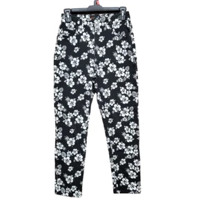 dELiAs by Dolls Kill Island Time High Rise Floral Skinny Jeans Black Womens S - Picture 1 of 16