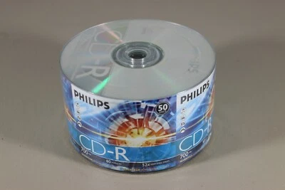 PHILIPS CD-R 80MIN/700MB 52X Disks - 50 Count - Image 1 of 4