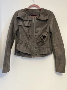 River Island Real Leather Jacket Size 12 - Picture 1 of 12