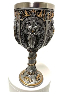 Nemesis Now Goblet / Chalice Medieval Knight Chain W/ Stainless Steel Cup - NEW - Picture 1 of 9