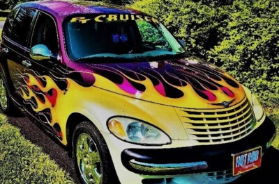 SE ADAPTA A PT CRUISER PARABRISAS BANNER TROQUELADO VINILO CALCOMANÍA CON HERRAMIENTA DE APLICACIÓN Foto 1 de 3
