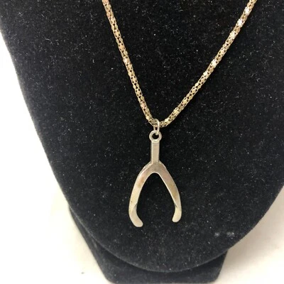 Collar Wish Bone 18" tono dorado Foto 1 de 4