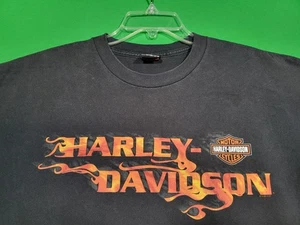 Vintage Y2K Laidlaw's Harley Davidson Herren XLarge T-Shirt Baldwin Park CA Flame - Bild 1 von 16