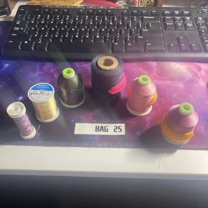 6-SPOOLS OF THREAD FOR SEWING AND QUILTING - Picture 1 of 5