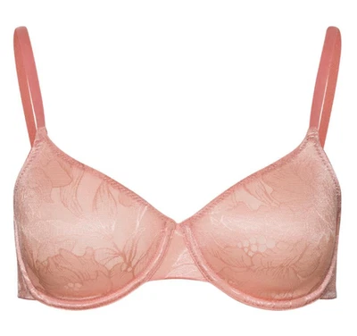Hanro Women's Underwire TIna Bra Floral Mocha Powder Pink 34C NWT 070926 - Image 1 of 2