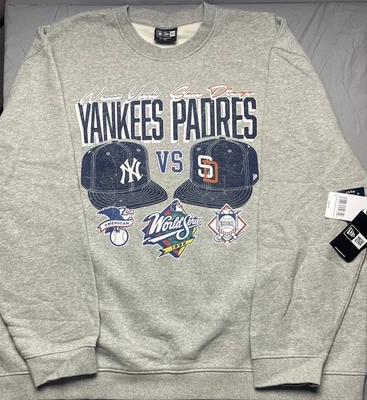 Suéter New Era Nuevo con Etiquetas Para Hombres 3XL Yankees Vs Padres Serie Mundial Cuello Redondo MLB Foto 1 de 4