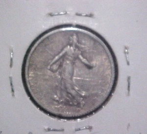 Frankreich 1917 Der Sämann wandelnde Freiheit La Semeuse 1 Franc Silber 1. Weltkrieg - Bild 1 von 9