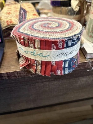 Moda PANIER DE FLEURS French General JELLY ROLL 40- 2 1/2" strips Quilt Fabric - Image 1 of 4