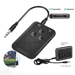 2-in-1 Bluetooth 5.0 Adapter:Transmitter/Receiver with 3.5mm AUX for TV/PC Audio - Picture 1 of 16