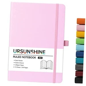 Notebook/Journal - Classic Lined Journal/Notebook, Hardcover with Ruled Pink - Picture 1 of 8