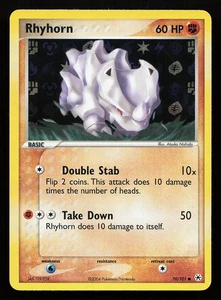 Rhyhorn 70/101 Reverse Holo EX Hidden Legends Pokémon Card - Foto 1 di 2