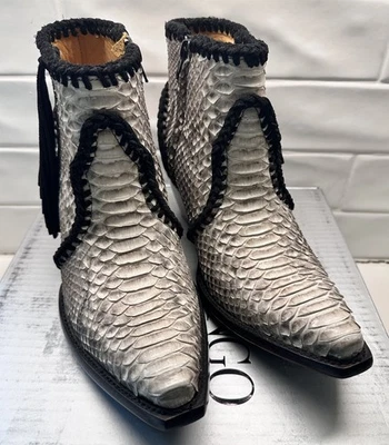 NEW Old Gringo Women's Adela Python Ankle Boots Size 8 NIB FREE Shipping - Image 1 of 4