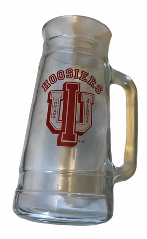 Indiana Hoosiers Tall Glass Mug Vintage Cover