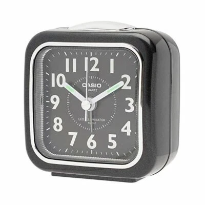 Casio TQ-157-1BJF Compact Analog Traveler's Alarm Clock Black mini size  - Image 1 of 4
