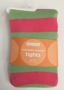 NWT Gymboree 2T-3T Pink Fairy Halloween Pink & Green Stripe Toddler Tights - Picture 1 of 1