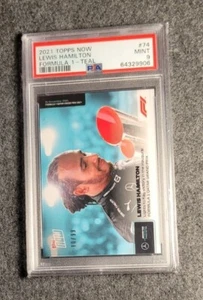 2021 Topps Now Fórmula 1 #74 Lewis Hamilton F1 Qatar Teal 10/99 PSA 9 como nuevo - Imagen 1 de 4