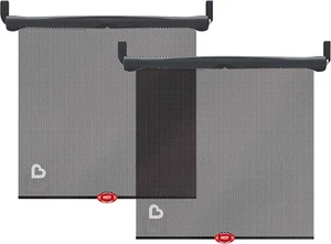 Sun Safety Auto Fensterrollo Hitzewarner, Hilft UVA/UVB-Strahlen zu blockieren, 2er-Pack, schwarz - Bild 1 von 7