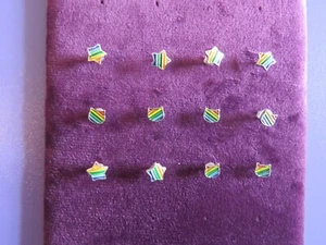 6 Pairs Tiny Korean Style Rainbow Stripe LGBT Star & Cat Design Stud Earrings - Picture 1 of 7