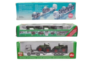 Siku Farmer Metal 1840 Truck Low Loader With Fendt Tractors 1:87 New Ovp - Picture 1 of 1