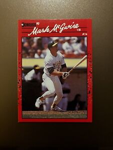 **ERROR CARD** 1990 Donruss Baseball Mark McGwire No Dot  #185 Rare