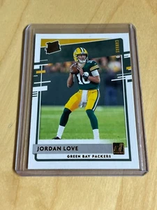 Panini Donruss Rated Rookies #304 Jordan Love RC 2020 lona Green Bay Packers - Imagen 1 de 3