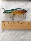Vintage Wood Bomber Lure 3” Bright Colors NICE!