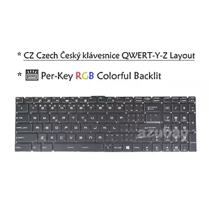 CZ Český klávesnice para MSI MS-16P5 MS-16P7 MS-16P8 MS-16U1 MS-16U4 RGB retroiluminado - Imagen 1 de 10