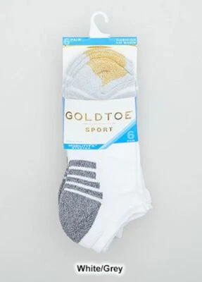 Puntera dorada para mujer 6-Pk. Calcetines Rebote Cushion No-Show, calcetines tallas 9-11 Foto 1 de 2