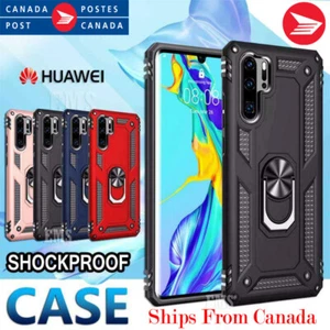 For Huawei P30 / Lite Pro Shockproof Case 360 Magnetic Ring Armor Cover - Picture 1 of 21