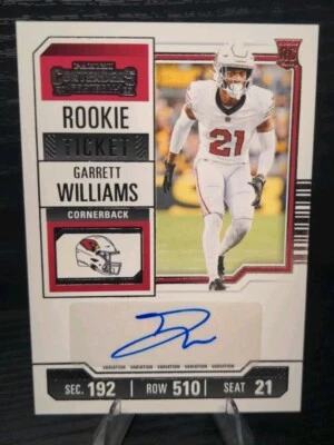2023 Contenders Garrett Williams Rookie Ticket Auto Variation RC Cardinals #176 - Image 1 of 4