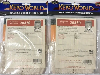 Dyna-Glo WK11C8 DOS mechas Kero-World Wick # 20430 DynaGlo queroseno radiante Wik Foto 1 de 4