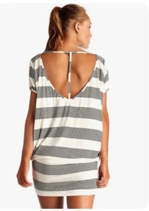 NEW Vitamin A Womens Isla Striped Swim Coverup Tunic Size Small- New With Tags - Picture 1 of 7