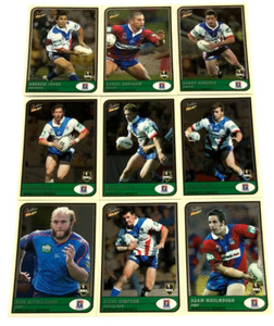 2005 Select NRL Tradition Trading Card Foil Parallel Card Team Set Knights (9)