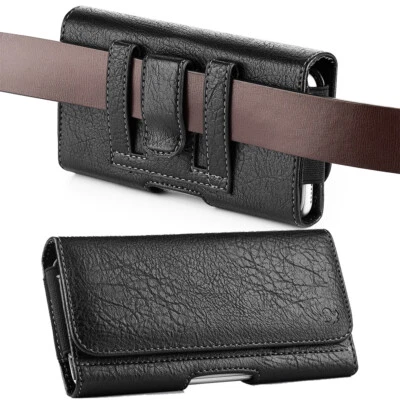 Men Clip Leather Holster Case For iPhone 16 Pro Max / 16 Pro / 15 / 15 Pro Max - Image 1 of 4