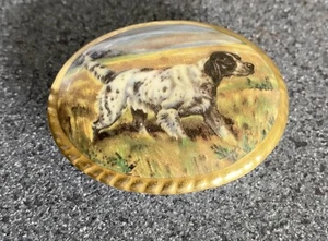 Vintage Aynsley Spaniel Dog Pill Box - Picture 1 of 7