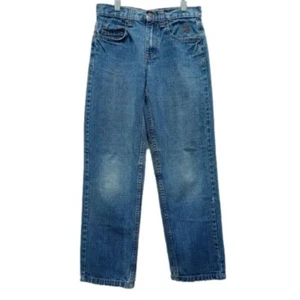 US Polo Assn. Boys Sz 12 Slim Straight Jeans 100% Cotton Button Flap - Picture 1 of 12