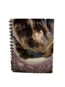 Super Unique Peacock Geode Spiral Notebook 4"x 5.5"  - 100 Lined Pages - 575 - Picture 1 of 5