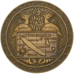 FRANCE & NEW CALEDONIA Shipping Industry 1952 bronze Medal - Picture 1 of 3