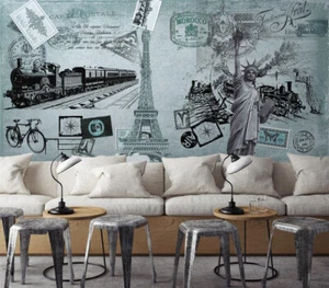 3D Eiffel Tower G10140 Wallpaper Wall Murals Removable Self-adhesive Honey - Picture 1 of 11